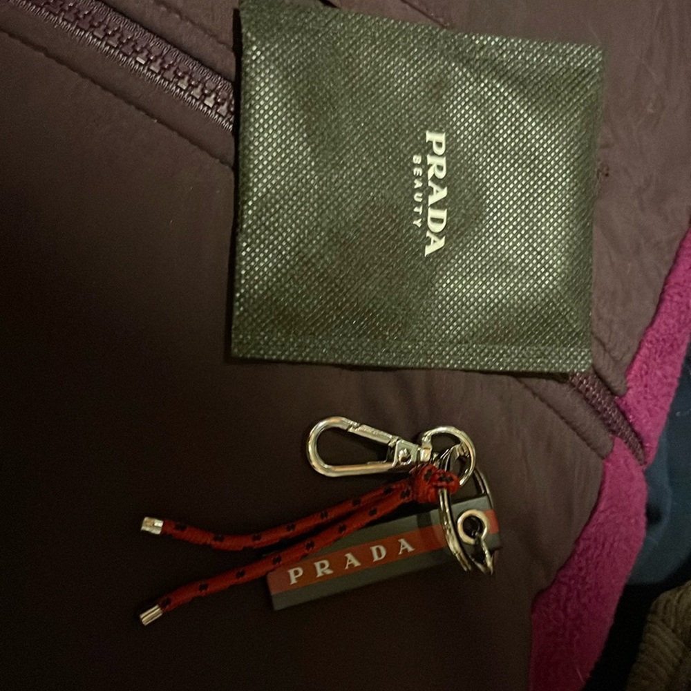 PRADA metal keychain